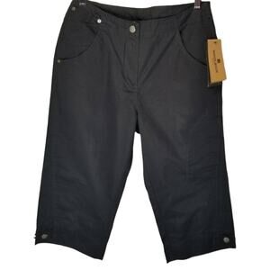 NEW NWT Woolrich Pants Womens 8 Tamarack Crop Black Utility Cargo Size 8